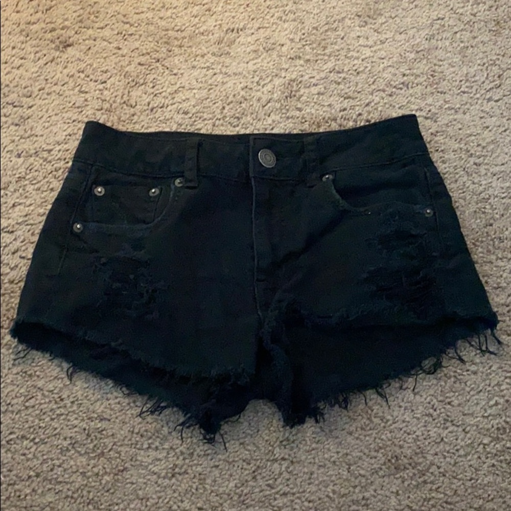 High waisted American eagle black shorts